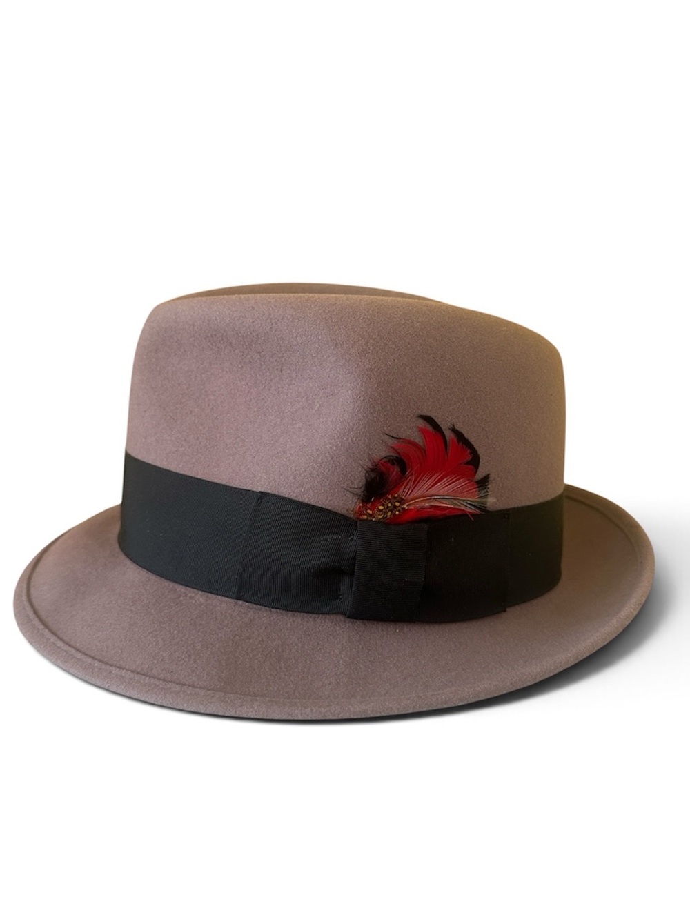 Vintage Designer Collection "Futura II" fedora hat in taupe Size 7-3/8